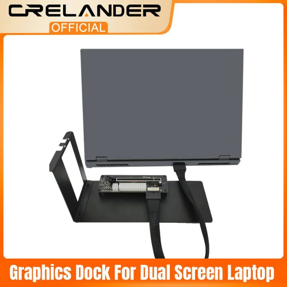 Док-станция для видеокарты Разъем PCI Express для ноутбука Crelander с двумя экранами