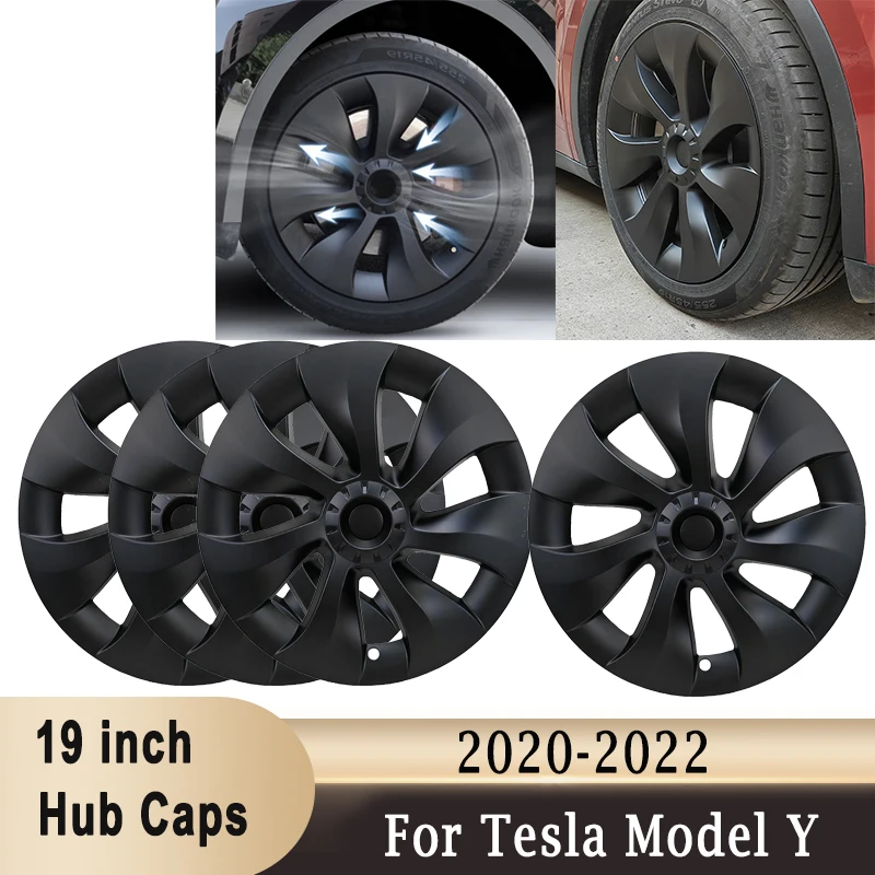 Для Tesla Модель Y 2020-2022 19-дюймовые колпачки ступицы колеса, крышка внешней шины Автомобиля, Защитная декоративная крышка Обода ступицы шины