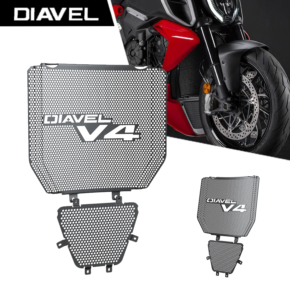 Для Мотоцикла Ducati DIAVEL V4 Diavel V4 2023 2024 Алюминиевая Защитная Решетка Радиатора И комплект Защиты Масляного радиатора Protector Protection