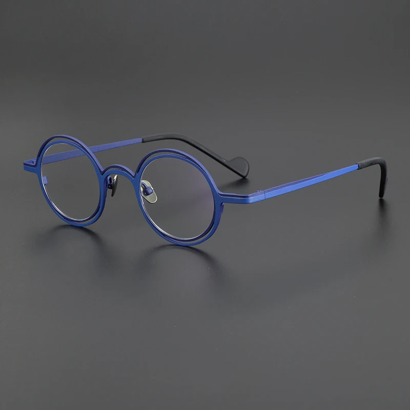 2023 Новые ретро-очки в оправе из чистого титана, женские модные дизайнерские круглые оптические очки для чтения при близорукости, персонализированные очки