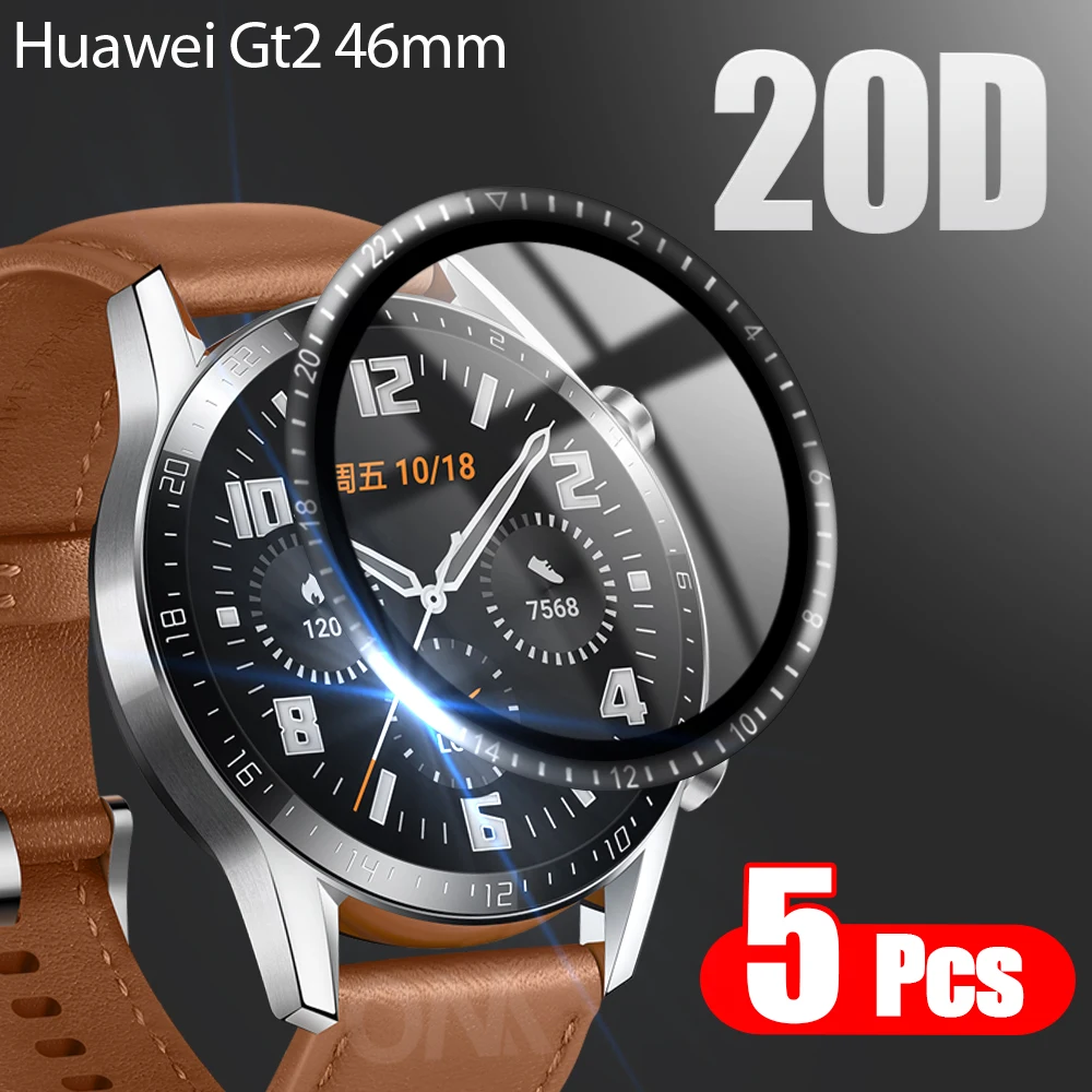 Защитная пленка с изогнутым краем 20D для Huawei Watch GT2 GT 2 46 мм Спортивные Смарт-часы мягкая защитная пленка для экрана аксессуары (не стекло)