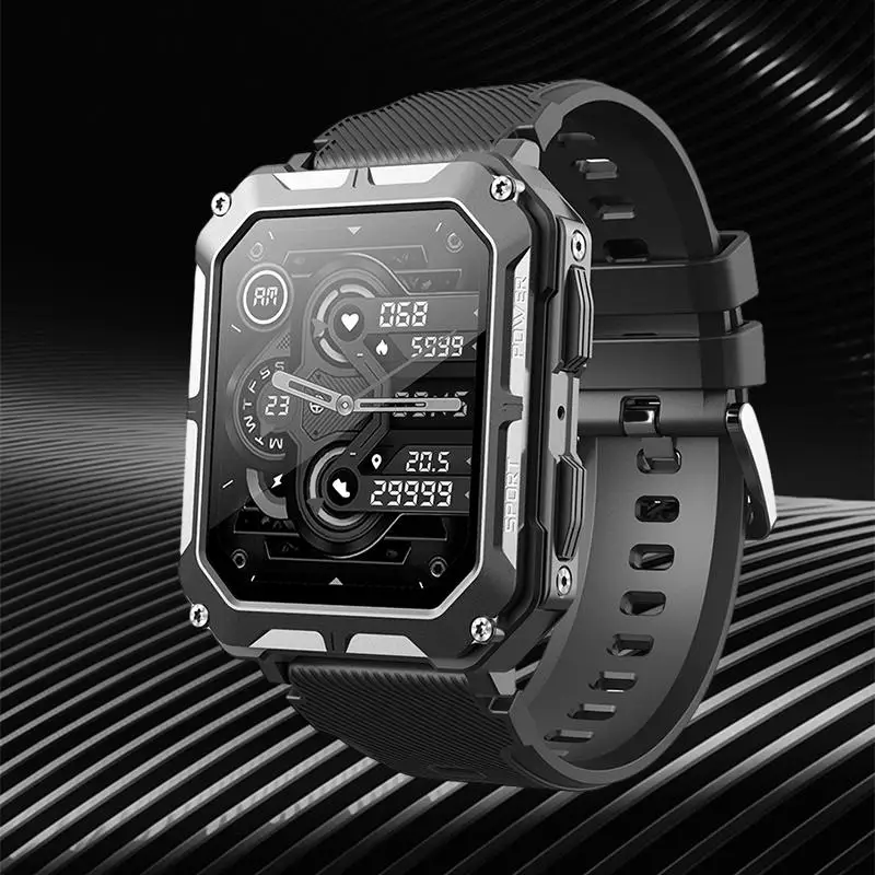Смарт-часы C20pro: идеальное устройство для звонков по Bluetooth и водонепроницаемое устройство IP68 с 1,83-дюймовым экраном, совместимое с приложением Dafit